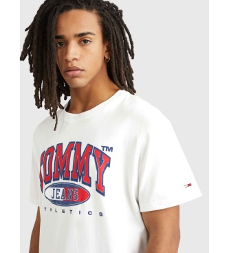 Tommy Jeans T-Shirt large Logo blanc