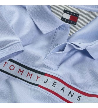 Tommy Jeans Niebieska koszulka polo slim fit