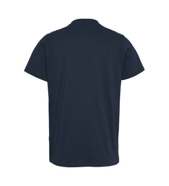 Tommy Jeans Schmal geschnittenes T-Shirt mit navyfarbenem Logo