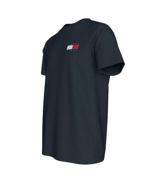 Tommy Jeans Schmal geschnittenes T-Shirt mit navyfarbenem Logo