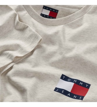 Tommy Jeans T-shirt bianca con logo slim fit