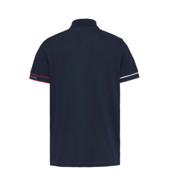 Tommy Jeans Polo Slim Flag Cuff marino