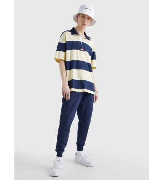 Tommy Jeans Wąskie spodnie polarowe w kolorze granatowym