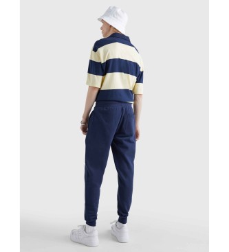 Tommy Jeans Marineblaue schmale Fleece-Hose