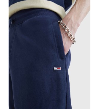 Tommy Jeans Pantalon mince en polaire bleu marine