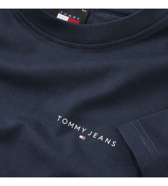 Tommy Jeans T-shirt Slim Linear w kolorze granatowym