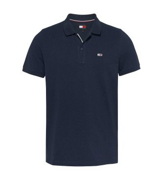 Tommy Jeans Polo slim blu scuro con logo