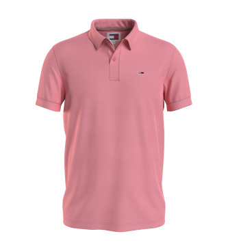 Tommy Jeans Polo rosa slim con logo
