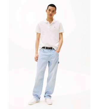 Tommy Jeans Slank poloshirt met wit logo