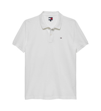 Tommy Jeans Slank poloshirt met wit logo