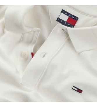Tommy Jeans Slank poloshirt met wit logo