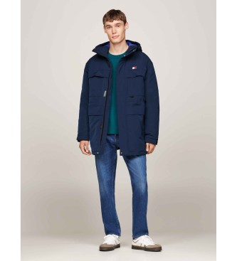 Tommy Jeans Parka in tela tecnica blu scuro