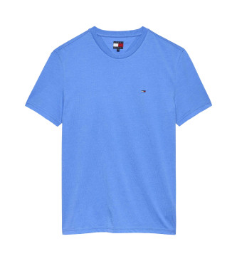 Tommy Jeans Marmoriertes extra schmal geschnittenes T-Shirt blau