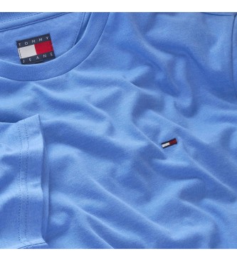 Tommy Jeans Marmoriertes extra schmal geschnittenes T-Shirt blau