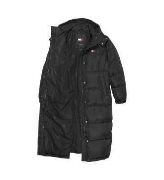 Tommy Jeans Cappotto trapuntato Alaska con cappuccio nero