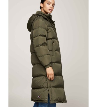 Tommy Jeans Alaska puffer plašč zelene barve