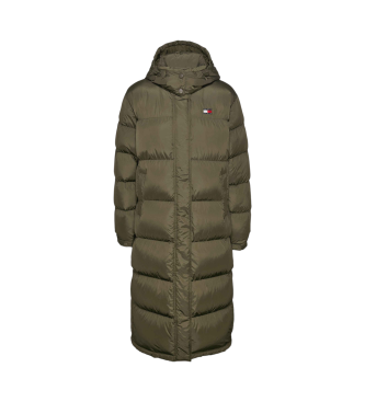 Tommy Jeans Alaska puffer plašč zelene barve