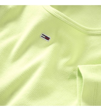 Tommy Jeans Essential Ribbed T-shirt green