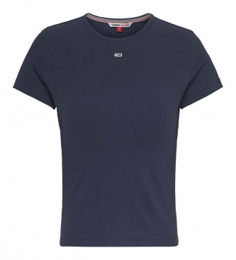 Tommy Jeans Essential Rippen-T-Shirt navy