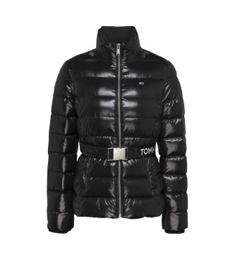 Tommy Jeans Puffer jacket Branded Belt black