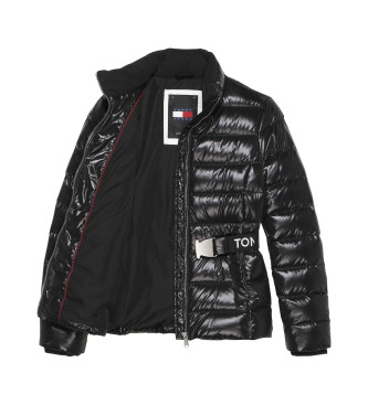 Tommy Jeans Puffer jacket Branded Belt black