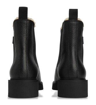 Tommy Jeans Stivaletti Chelsea in pelle foderata nera