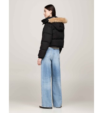 Tommy Jeans Alaska Faux Coat svart