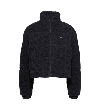 Tommy Jeans Crp Teddy Essential svart pufferjacka svart