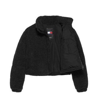 Tommy Jeans Crp Teddy Essential svart pufferjacka svart