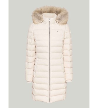 Tommy Jeans Chaquetn de plumn con capucha y ribete beige