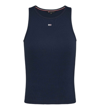 Tommy Jeans T-shirt Essential Rib azul-marinho