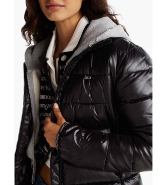 Tommy Jeans Extra shiny quilted jacket black