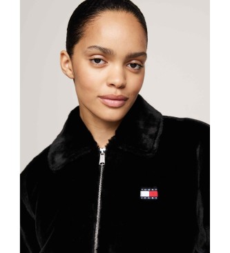 Tommy Jeans Chaqueta Aterciopelada negro