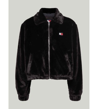 Tommy Jeans Chaqueta Aterciopelada negro