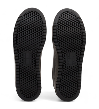 Tommy Jeans Sneakers in pelle nera con plateau