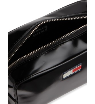 Tommy Jeans Pochette con logo nero lucido