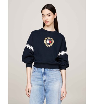 Tommy Jeans Felpa ampia blu scuro 