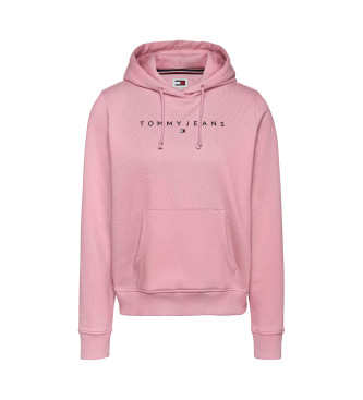 Tommy Jeans Sudadera Reg Linear rosa