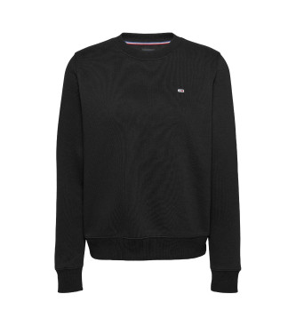 Tommy Jeans Sweatshirt mit Rundhalsausschnitt und Logo  schwarz