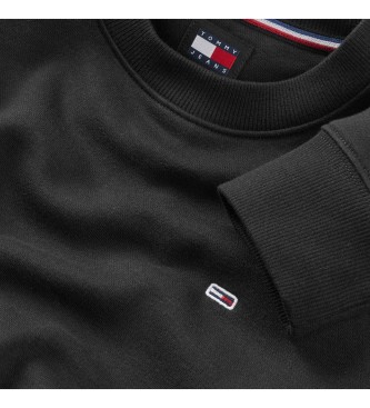 Tommy Jeans Sweat  col ras du cou avec logo  noir