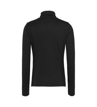 Tommy Jeans Slim Badge Mockneck T-shirt schwarz