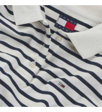 Tommy Jeans Polo Slim Essential white ecru, navy