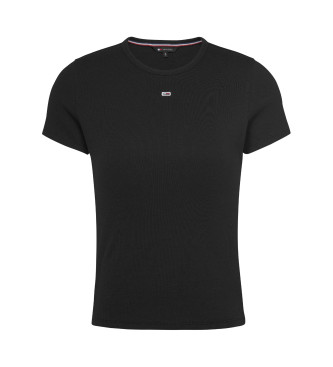 Tommy Jeans T-shirt nera slim essenziale