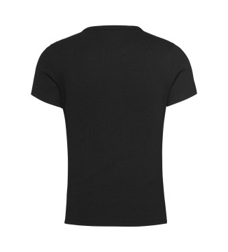 Tommy Jeans T-shirt nera slim essenziale