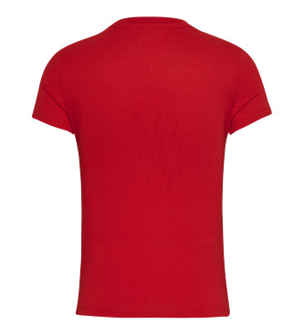 Tommy Jeans T-shirt Essential Slim con logo rossa
