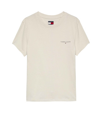 Tommy Jeans Slim Linear T-shirt vit