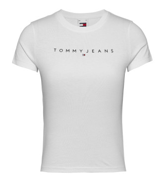 Tommy Jeans Slank lineair T-shirt wit