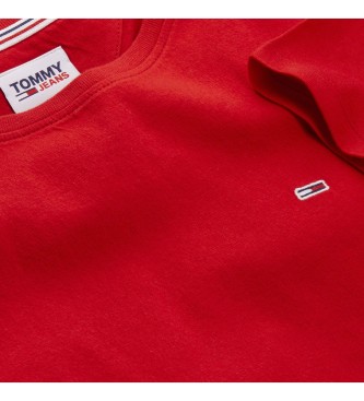 Tommy Jeans T-shirt Pescoço Redondo Macio Vermelho