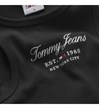 Tommy Jeans Essential slim fit sleeveless T-shirt black