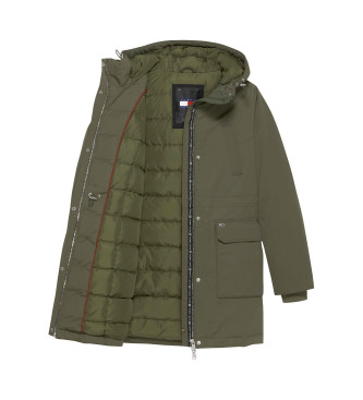 Tommy Jeans Parka Teknisk dun grn